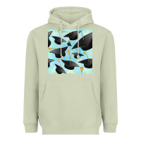 Matcha graduation cap seamless pattern Heavyweight Hoodie - BundleAndBundleShop