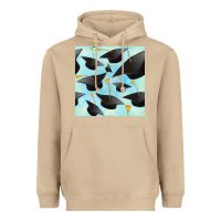 Mushroom graduation cap seamless pattern Heavyweight Hoodie - BundleAndBundleShop