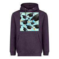Plum graduation cap seamless pattern Heavyweight Hoodie - BundleAndBundleShop
