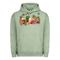 Pigment Oil Green gingerbread coffee Urban Hoodie - MaliasSmallBusiness