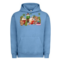 Pigment Pebble Blue gingerbread coffee Urban Hoodie - MaliasSmallBusiness