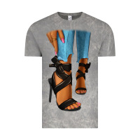 Cloud Rock black heels black fashion girl Vintage Tee - RanaPortraitStore