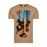 Vintage Coffee black heels black fashion girl Vintage Tee - RanaPortraitStore