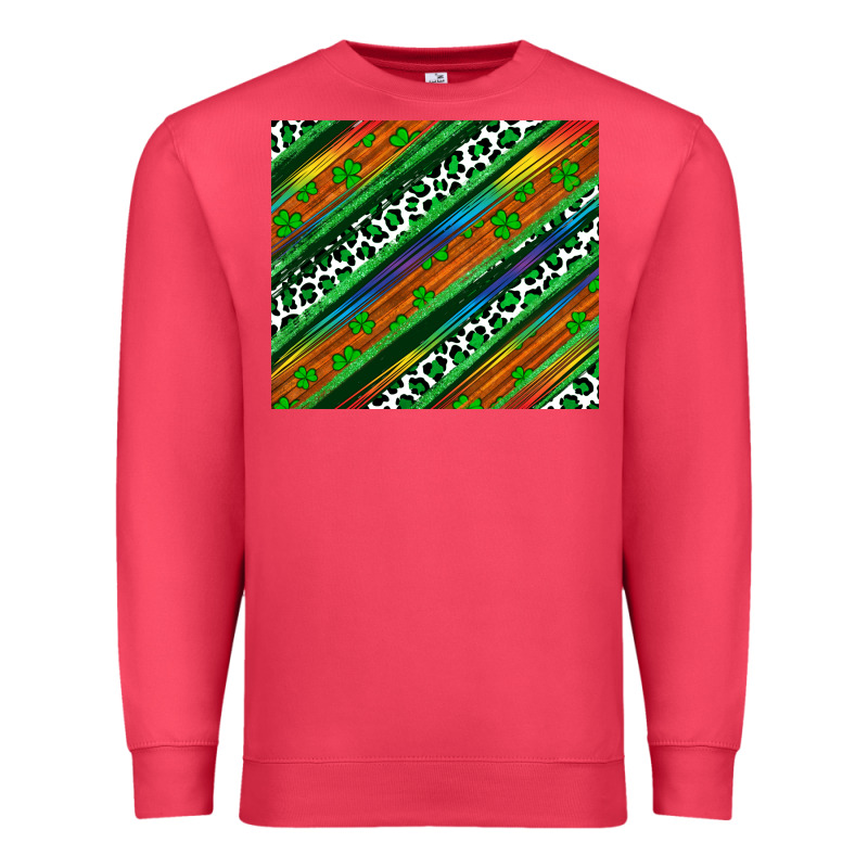 St Patricks Day Leopard Rainbow Premium Sweatshirt by Artiststas | Teevron