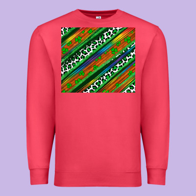 St Patricks Day Leopard Rainbow Premium Sweatshirt Designed By Artiststas