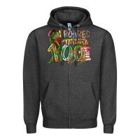 Charcoal Heather i roared my way through 100 days Zipper Hoodie - RacoonDesign