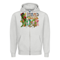 Dove Grey i roared my way through 100 days Zipper Hoodie - RacoonDesign