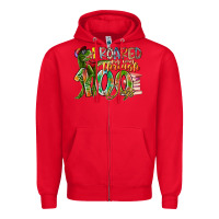 Red i roared my way through 100 days Zipper Hoodie - RacoonDesign