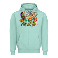 Seafoam i roared my way through 100 days Zipper Hoodie - RacoonDesign