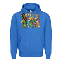 True Royal i roared my way through 100 days Zipper Hoodie - RacoonDesign