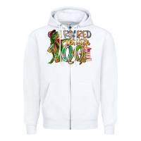 White i roared my way through 100 days Zipper Hoodie - RacoonDesign