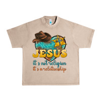 French Oak jesus it s not religion it s a relationship Urban Heavy Tee - texasbilliewilder