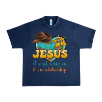 Navy jesus it s not religion it s a relationship Urban Heavy Tee - texasbilliewilder