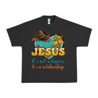 Pigment Black jesus it s not religion it s a relationship Urban Heavy Tee - texasbilliewilder