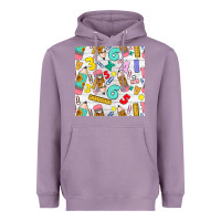 Lavender back to school seamless pattern Heavyweight Hoodie - BundleAndBundleShop