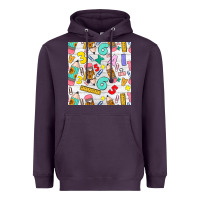 Plum back to school seamless pattern Heavyweight Hoodie - BundleAndBundleShop