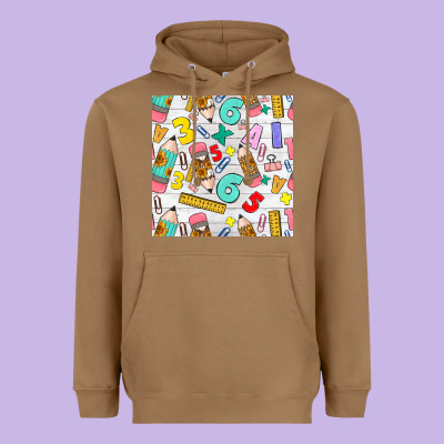 Back To School Seamless Pattern Heavyweight Hoodie Designed By Bundleandbundleshop