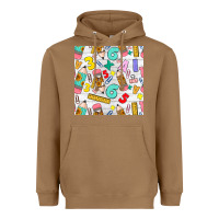 Toasted Coconut back to school seamless pattern Heavyweight Hoodie - BundleAndBundleShop
