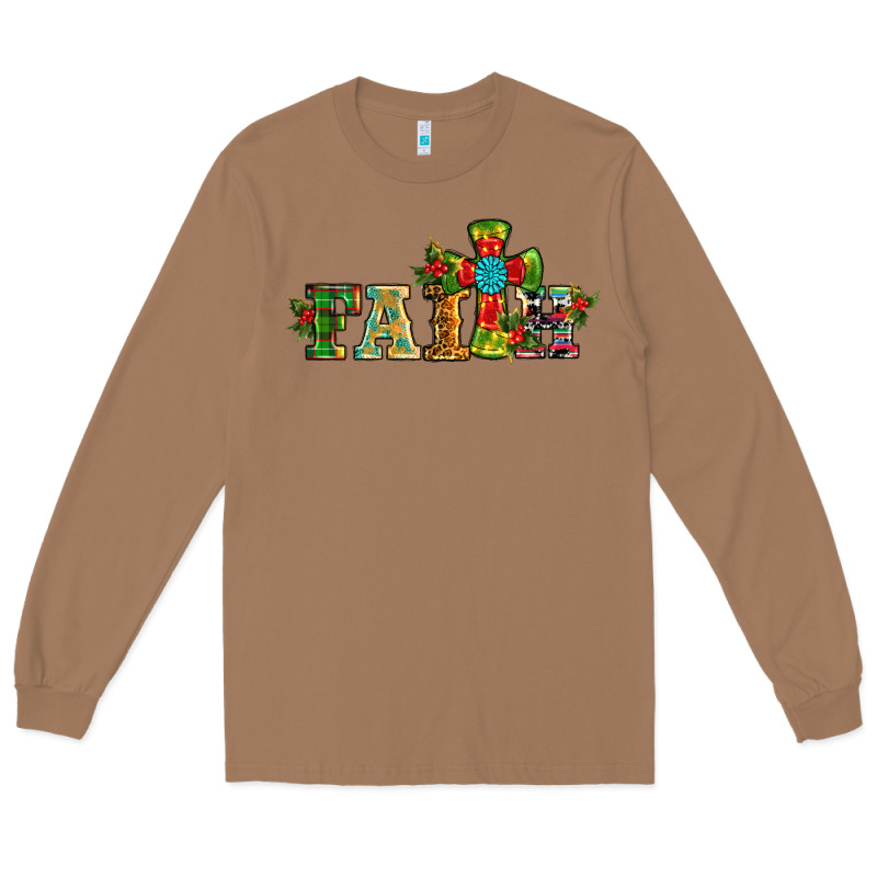 Christmas Cross Faith Long Sleeve Tee by RanaPortraitStore | Teevron