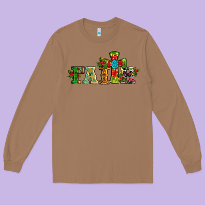 Christmas Cross Faith Long Sleeve Tee Designed By Ranaportraitstore