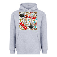 Heather Grey graduation 2022 seamless pattern Heavyweight Hoodie - BundleAndBundleShop
