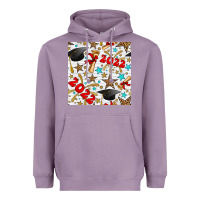Lavender graduation 2022 seamless pattern Heavyweight Hoodie - BundleAndBundleShop
