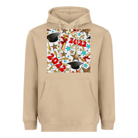 Mushroom graduation 2022 seamless pattern Heavyweight Hoodie - BundleAndBundleShop