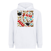 White graduation 2022 seamless pattern Heavyweight Hoodie - BundleAndBundleShop