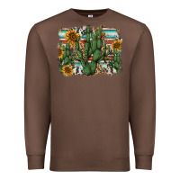Chestnut serape sunflowers cactus Premium Sweatshirt - AdoDesignShop