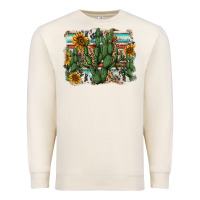 Sandshell serape sunflowers cactus Premium Sweatshirt - AdoDesignShop