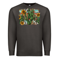 Smoke serape sunflowers cactus Premium Sweatshirt - AdoDesignShop