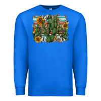 True Royal serape sunflowers cactus Premium Sweatshirt - AdoDesignShop