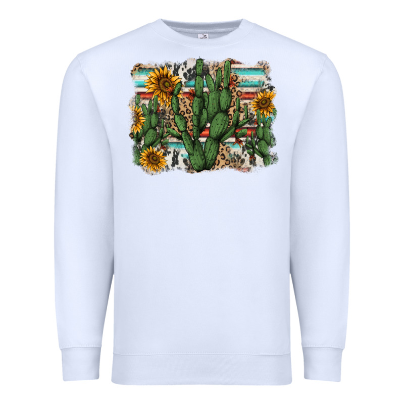 Serape Sunflowers Cactus Premium Sweatshirt by AdoDesignShop | Teevron