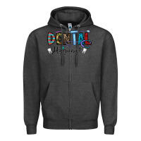 Charcoal Heather dental hygienist Zipper Hoodie - CowhideDigitalArt