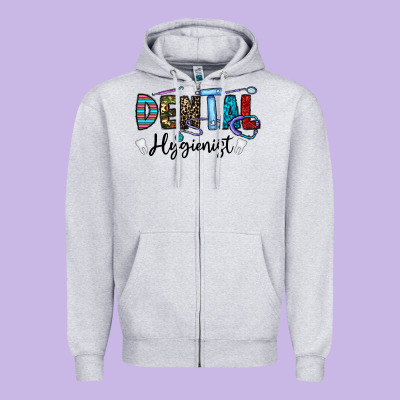 Dental Hygienist Zipper Hoodie Designed By Cowhidedigitalart