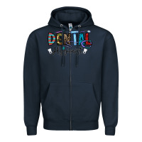Navy dental hygienist Zipper Hoodie - CowhideDigitalArt