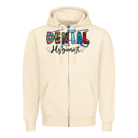 Sandshell dental hygienist Zipper Hoodie - CowhideDigitalArt