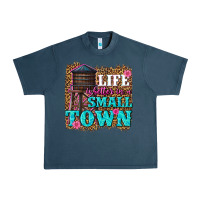 Midnight Navy life is better in a small town Urban Heavy Tee - texasbilliewilder