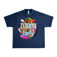 Navy western lunch lady Urban Heavy Tee - BarkalooDesign