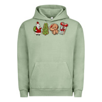 Pigment Oil Green christmas milk and cookies Urban Hoodie - MaliasSmallBusiness