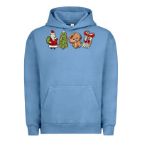 Pigment Pebble Blue christmas milk and cookies Urban Hoodie - MaliasSmallBusiness