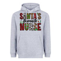 Heather Grey santa's favorite nurse Heavyweight Hoodie - Jasminsmagicworld