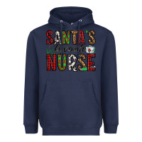 Navy santa's favorite nurse Heavyweight Hoodie - Jasminsmagicworld