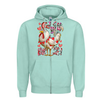 Seafoam i see you chicken me out Zipper Hoodie - RacoonDesign