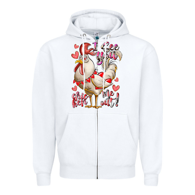 I See You Chicken Me Out Zipper Hoodie by RacoonDesign | Teevron