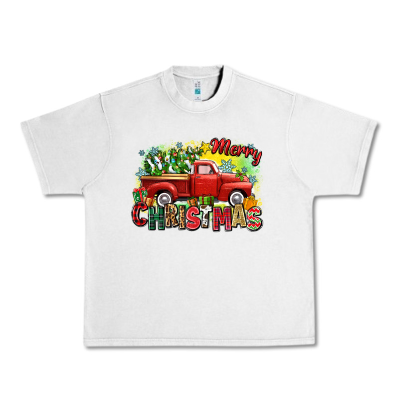 Merry Christmas Truck Urban Heavy Tee by Zillion Design Studio | Teevron
