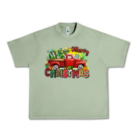 Oil Green merry christmas truck Urban Heavy Tee - Zillion Design Studio