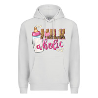Dove Grey milkaholic girls Premium Hoodie - NancyCooperArtShop