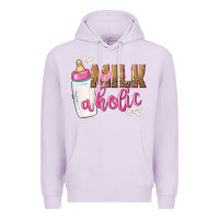 Lilac milkaholic girls Premium Hoodie - NancyCooperArtShop