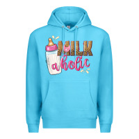 Ocean Blue milkaholic girls Premium Hoodie - NancyCooperArtShop